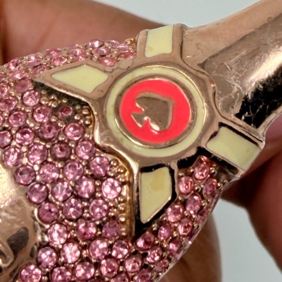 Kate Spade Champagne Bottle Bracelet Dainty Pink Jewelry Bridal Rose Gold Bangle - Picture 12 of 17